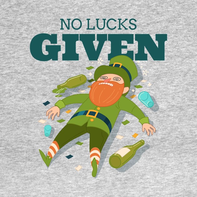 No Lucks Given Leprechaun St Patricks Day Design Green Pot of Gold Leprechaun Gift St Patties Day Celebration Shirt Best Shirt for Saint Patricks Day Beer Lover by mattserpieces